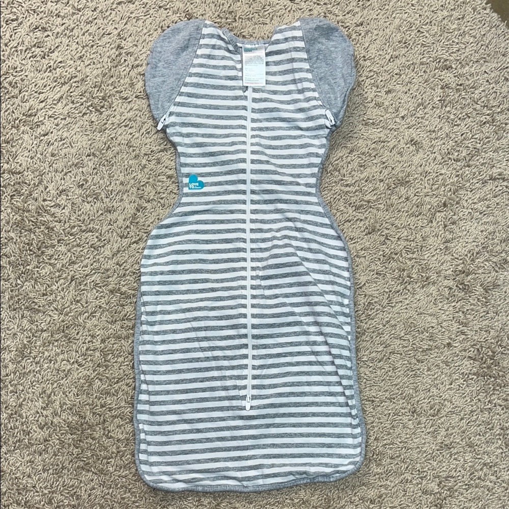 Love to Dream Gray Striped Kids Casual Dress